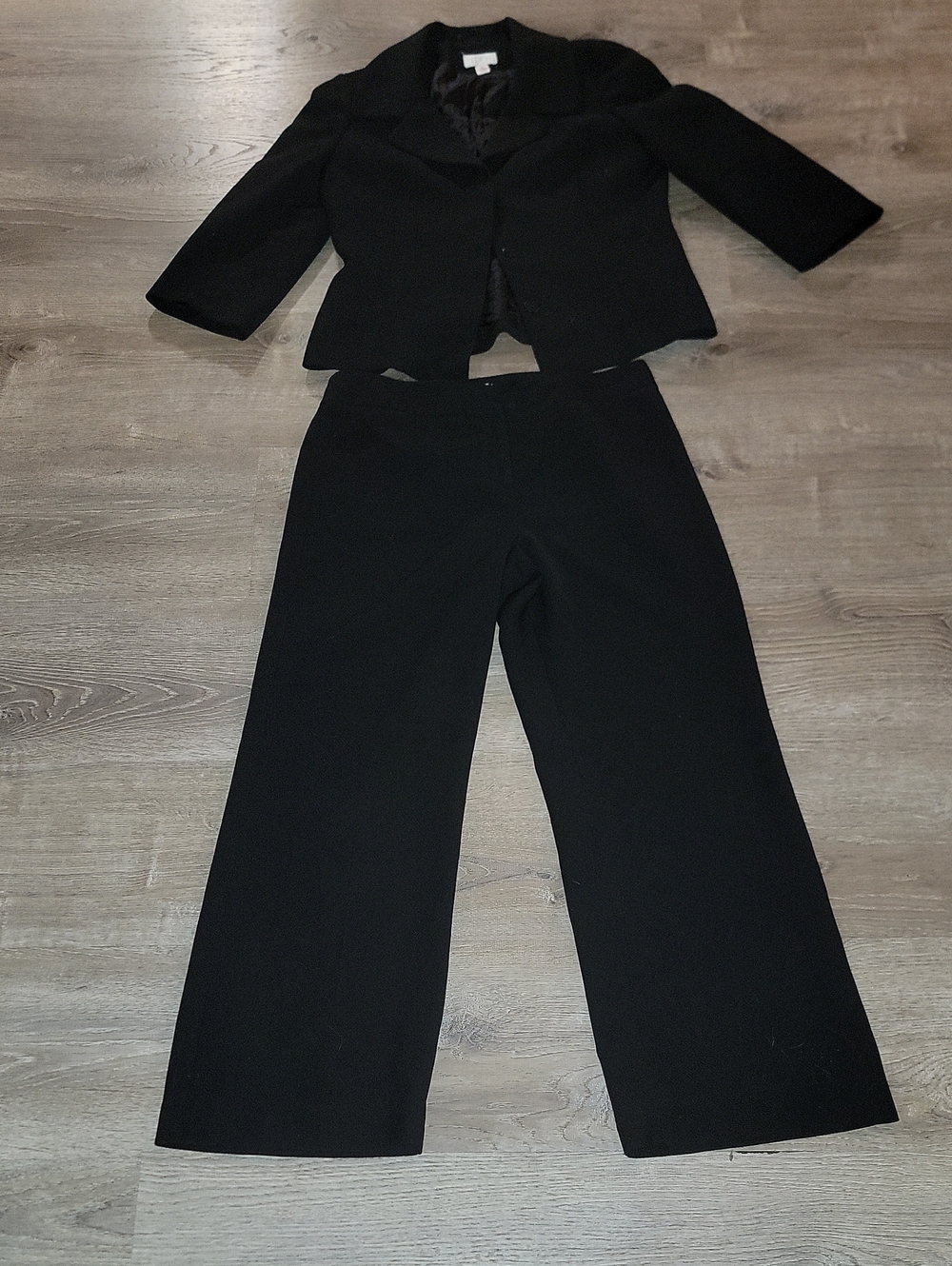 LOFT Black Suit  Wide-Leg Dress Pants